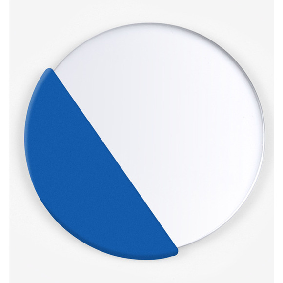 West Elm Mirror Compact Stainless Steel Blue Silicone Good Things 3" Round Box - Picture 5 of 7